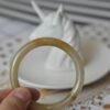Type A Undyed Unbleached White Burmese Grade A Jadeite Jade Bangle 52mm - Image 2