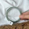 Gemstone White Natural Myanmar Jadeite bangle jade Bracelet 58mm - Image 6