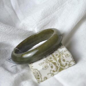 Black Hand Carving Burmese Jadeite Jade Bracelet 56mm BG01560008