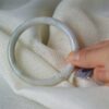 Chinese Authentic Untreated Genuine Jade Bangle Bracelet 59mm - Image 2
