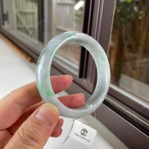 genuine jadeite bangle green grade A jade stone authentic Asian jewelry bracelet 55mm BG01550026