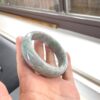 Green Luck Jade Bangle Bracelet, grade A jade gemstone bracelet, Asian jewelry 58mm - Image 4