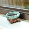 Green Spots Jade Bangle Round genuine grade A bracelets 57mm - Image 6