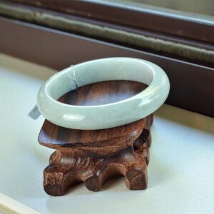 Unique Blue Jade Bangle Round genuine grade A bracelets 57mm BG01570015
