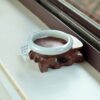Unique Blue Jade Bangle Round genuine grade A bracelets 57mm - Image 6