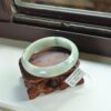 Gemstone White Natural Myanmar Jadeite bangle jade Bracelet 57mm - Image 4