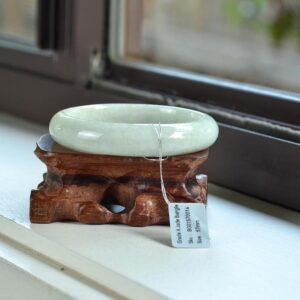 Gemstone White Natural Myanmar Jadeite bangle jade Bracelet  57mm BG01570014