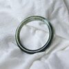 Green Chinese jade bangle, grade A jadeite gemstone bangle, Asian jewelry
