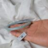 Blue Burmese jade bangles, Type A, real stone bracelet, 57mm - Image 4