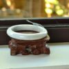 White Jadeite Jade Bangle Bracelet 60 mm - Image 3