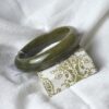 Black Hand Carving Burmese Jadeite Jade Bracelet 56mm