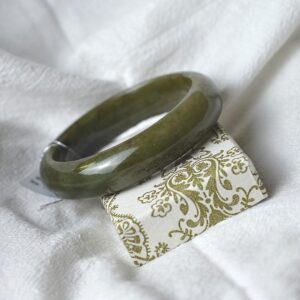 Black Hand Carving Burmese Jadeite Jade Bracelet 56mm BG01560008