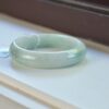 Handmade Jade Bangle Burma Green Jadeite Bracelet 55mm