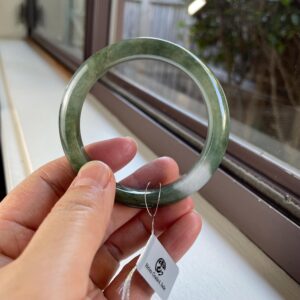 Burma natural jade bangle, genuine grade A bracelets 54mm BG01540008