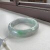Green Chinese jade bangle, grade A jadeite gemstone bangle, Asian jewelry 56mm - Image 4
