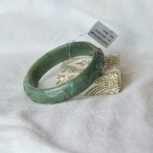Natural Grade A Jadeite Bangle Burmese Jade Jewelry Gift 58mm BG01580035