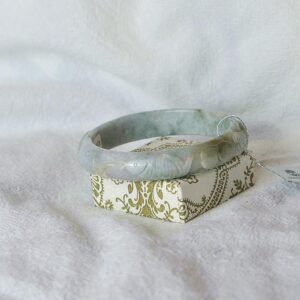 Untreated Burmese Jade Jewelry Natural Grade A Jadeite Bangle 59mm  BG01590023