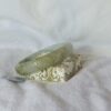 Light Green Ruyi Carved Jade Bracelet Untreated Burmese Jade Gift Jadeite Bangle 59mm - Image 6