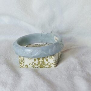 Solid Natural Stone Bracelet 58mm  Untreated Green Jade Bangle  Burmese Jade Jewelry Gift BG01580037