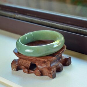 Real Handmade Jade Bangle Burma Jadeite Bracelet 55mm BG01550027
