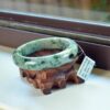 Unique white Jade Bangle Round genuine grade A bracelets 57mm
