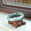 Green Spots Jade Bangle Round genuine grade A bracelets 57mm - Image 4