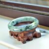 Green Spots Jade Bangle Round genuine grade A bracelets 57mm - Image 2