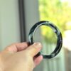 Large Blue Jade Bangle Round genuine grade A bracelets 61 mm - Image 6