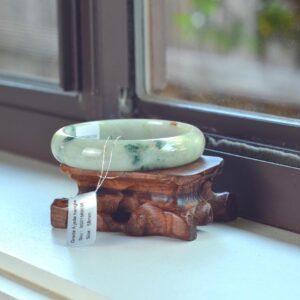 Natural Jade Bangle Green bracelet 58mm BG01580038