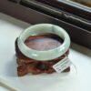 Gemstone White Natural Myanmar Jadeite bangle jade Bracelet 57mm - Image 3