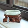 Gemstone White Natural Myanmar Jadeite bangle jade Bracelet 57mm - Image 2