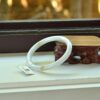 Myanmar gemstone jadeite bracelet true stone carving bangle 58mm - Image 6