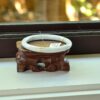 Myanmar gemstone jadeite bracelet true stone carving bangle 58mm - Image 3