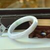 White Jadeite Jade Bangle Bracelet 60 mm - Image 4