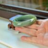 Real Handmade Jade Bangle Burma Jadeite Bracelet 55mm - Image 5