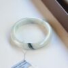 Grade A Myanmar Jadeite Bangle Untreated Myanmar Jade Jewelry 53 mm (