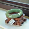 Real Handmade Jade Bangle Burma Jadeite Bracelet 55mm - Image 3
