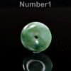 Jadeite Donut Pendant: Natural Green Lavender Colors