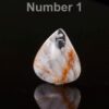 Red Phantom Quartz Pendant, Teardrop Gemstone Focal Bead