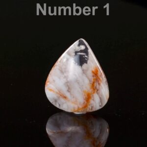 Red Phantom Quartz Pendant, Teardrop Gemstone Focal Bead