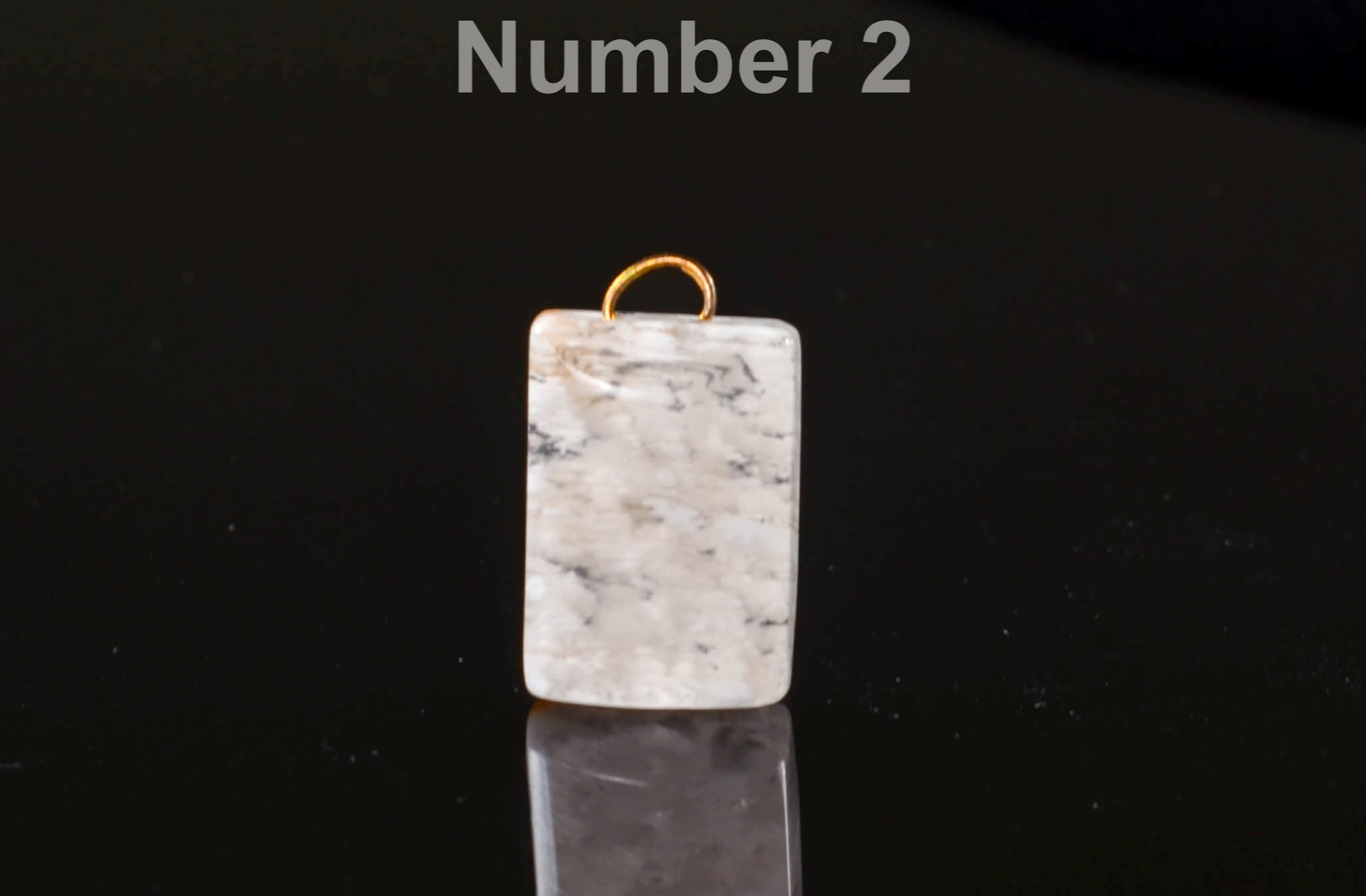 Red Phantom Quartz Pendant, Teardrop Gemstone Focal Bead - Image 3