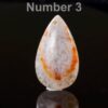 Red Phantom Quartz Pendant, Teardrop Gemstone Focal Bead - Image 3