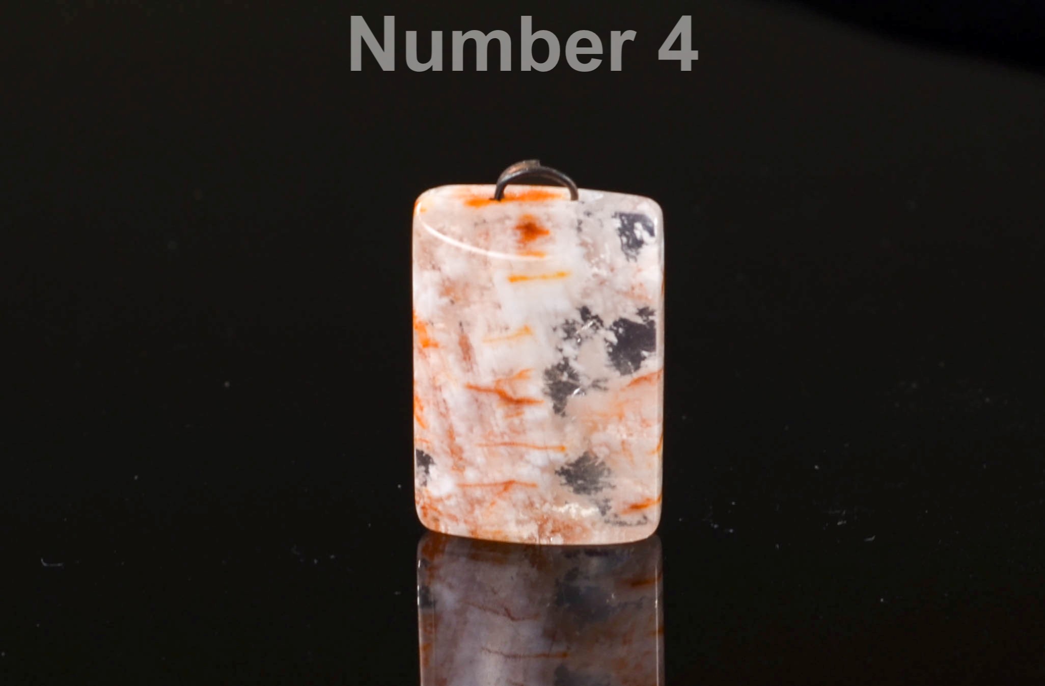 Red Phantom Quartz Pendant, Teardrop Gemstone Focal Bead - Image 5