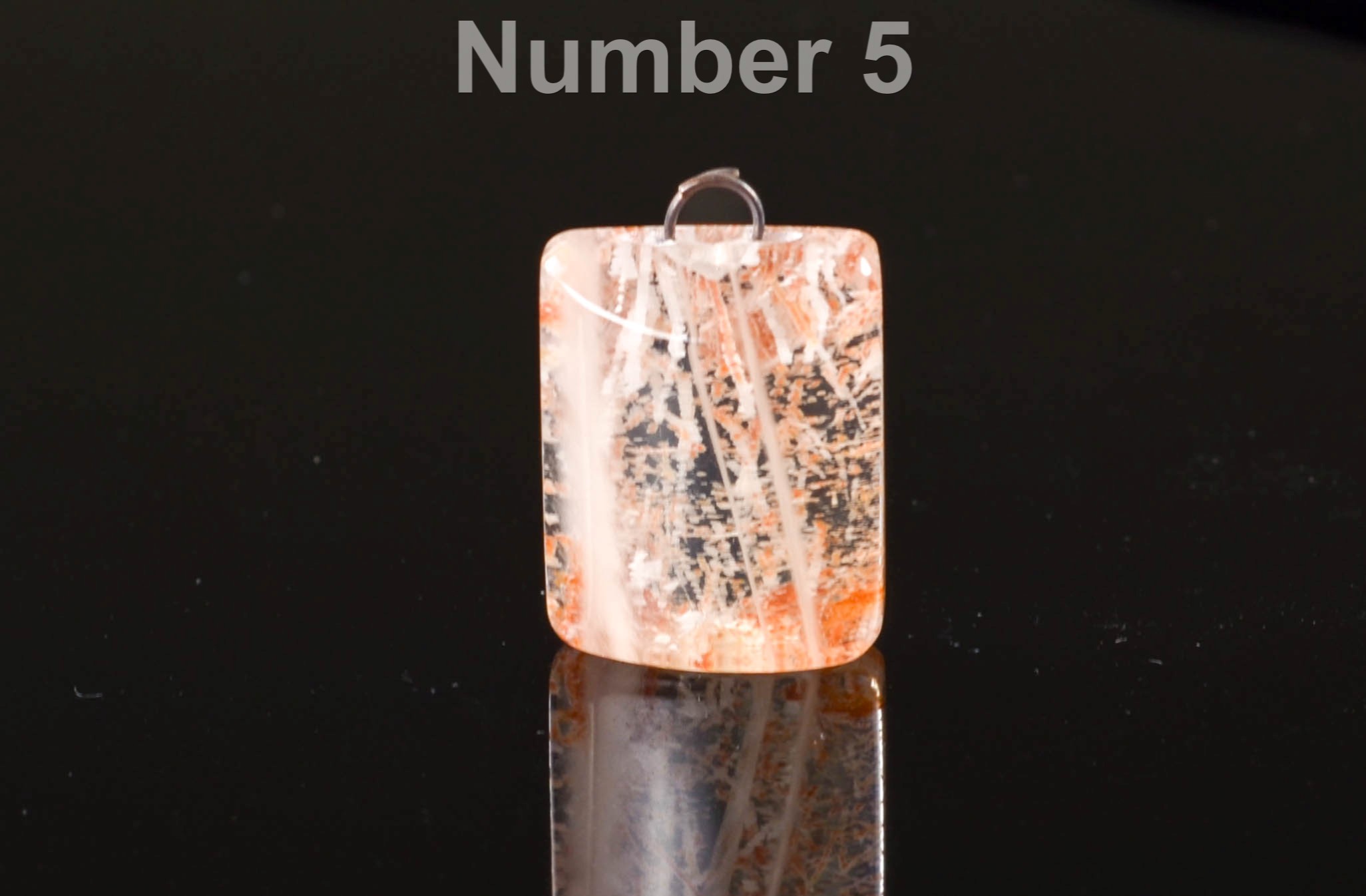 Red Phantom Quartz Pendant, Teardrop Gemstone Focal Bead - Image 6