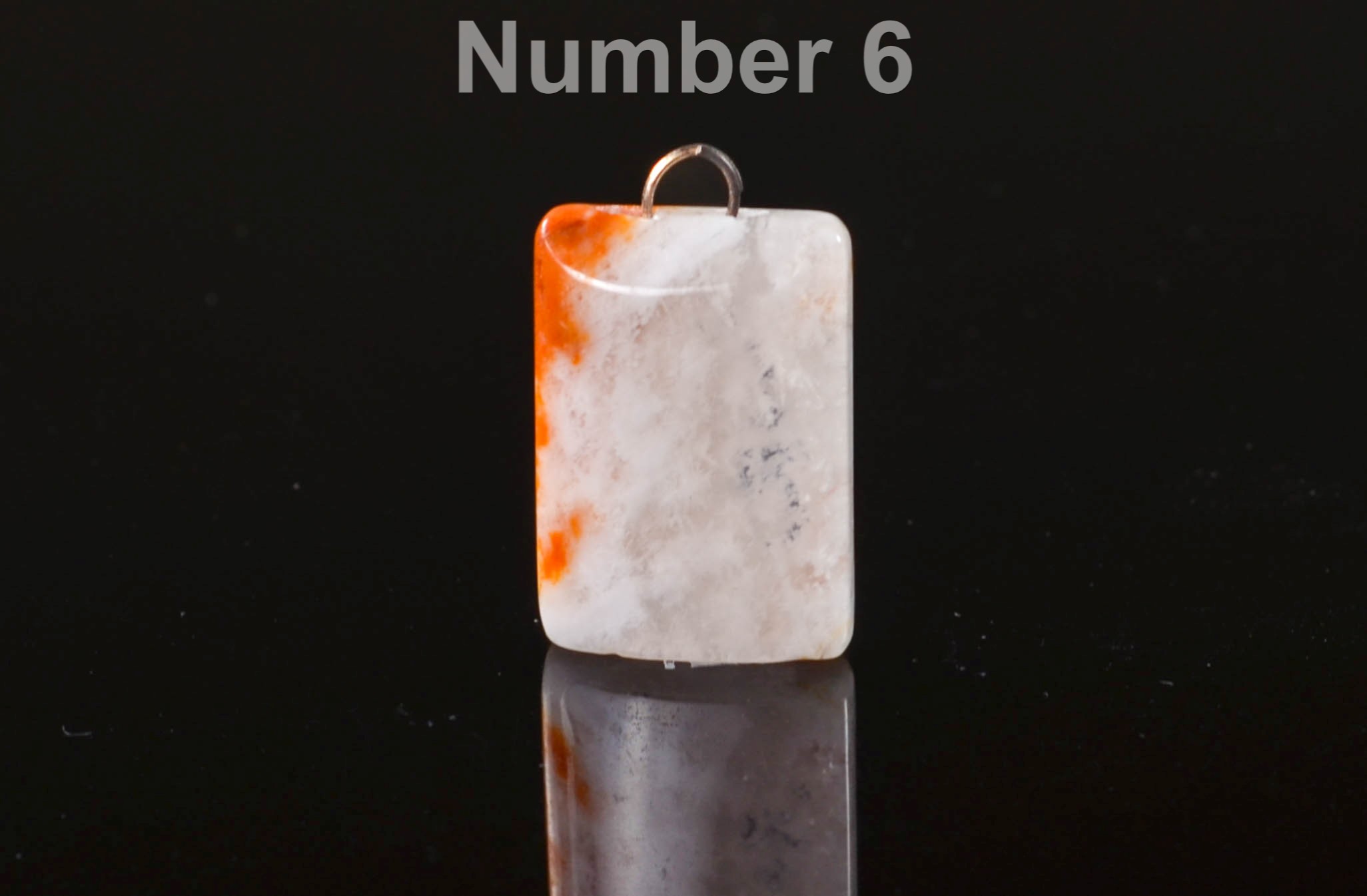 Red Phantom Quartz Pendant, Teardrop Gemstone Focal Bead - Image 7