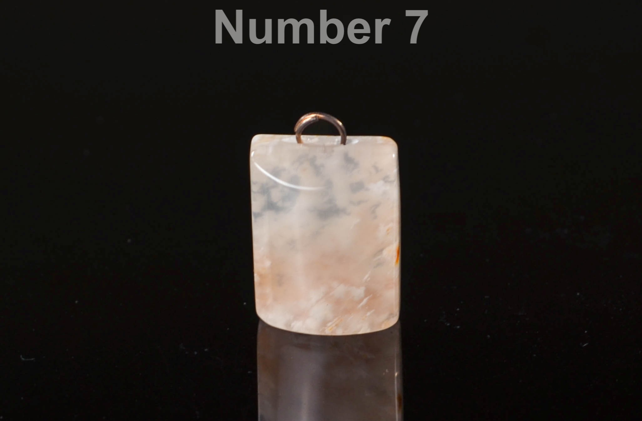 Red Phantom Quartz Pendant, Teardrop Gemstone Focal Bead - Image 8