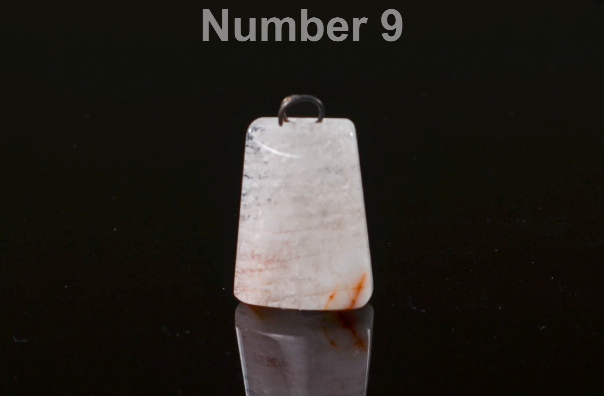 Red Phantom Quartz Pendant, Teardrop Gemstone Focal Bead - Image 10