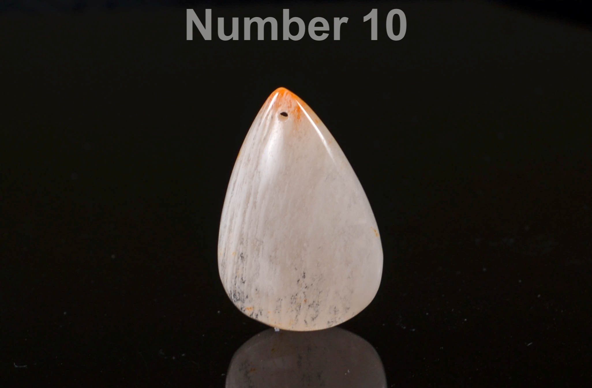 Red Phantom Quartz Pendant, Teardrop Gemstone Focal Bead - Image 11