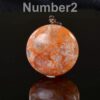 Natural Red Phantom Quartz Puffy coin Pendant Side Drilled Gemstone Focal Bead - Image 2