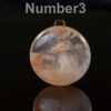 Natural Red Phantom Quartz Puffy coin Pendant Side Drilled Gemstone Focal Bead - Image 3